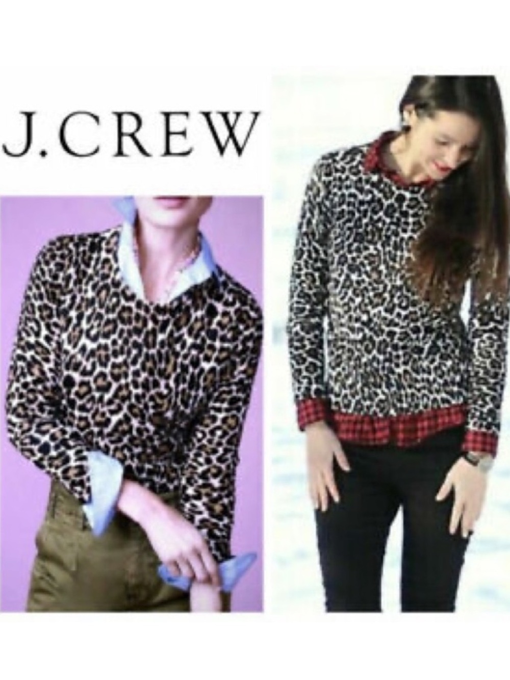 J.Crew Merino Wool Tippi Leopard Sweater